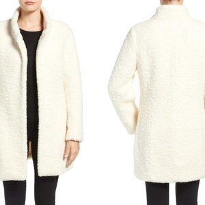 Cream Sherpa Ivanka Trump coat - Small